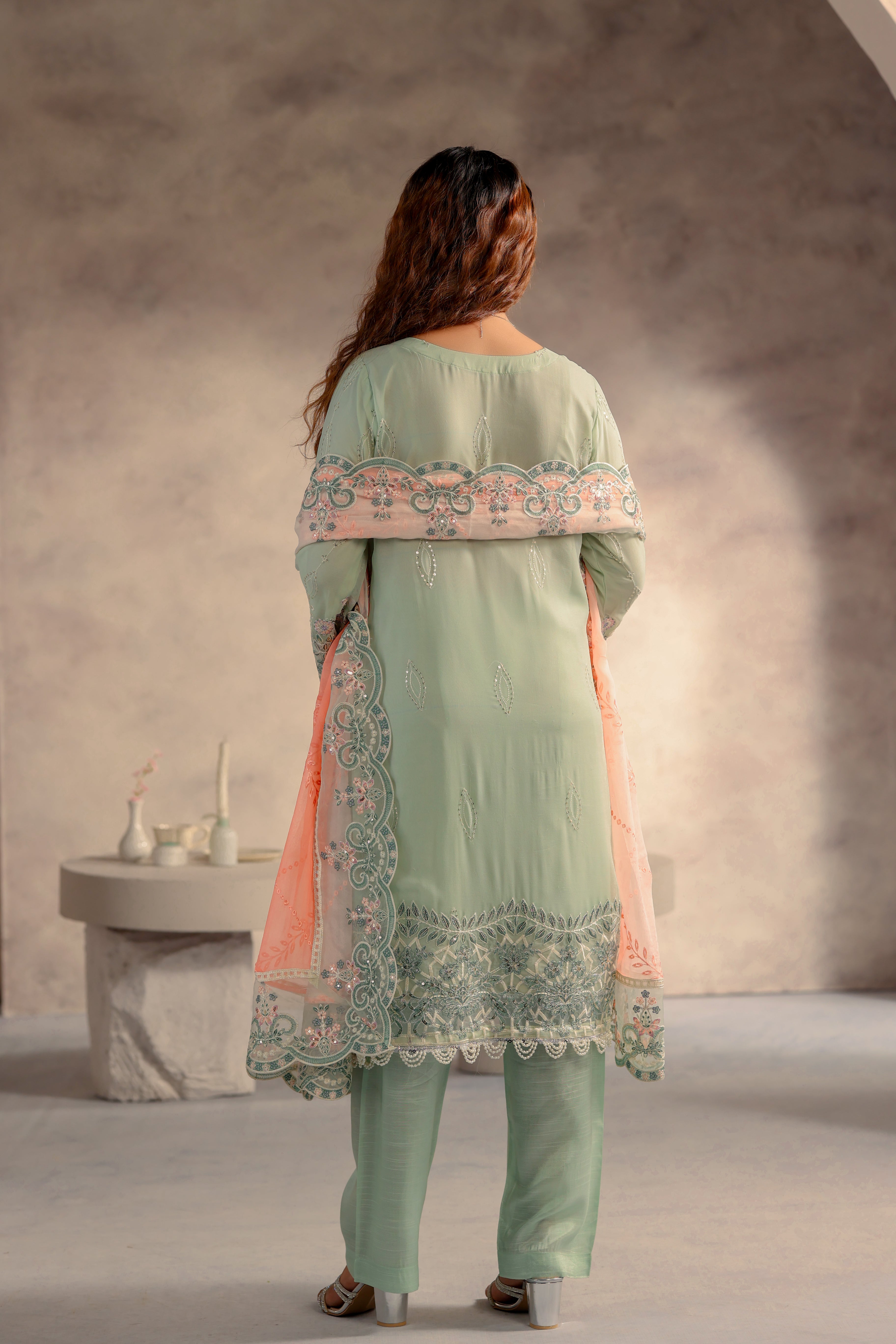 Zarmina Bamber Chiffon Formal Suit -NFD-102