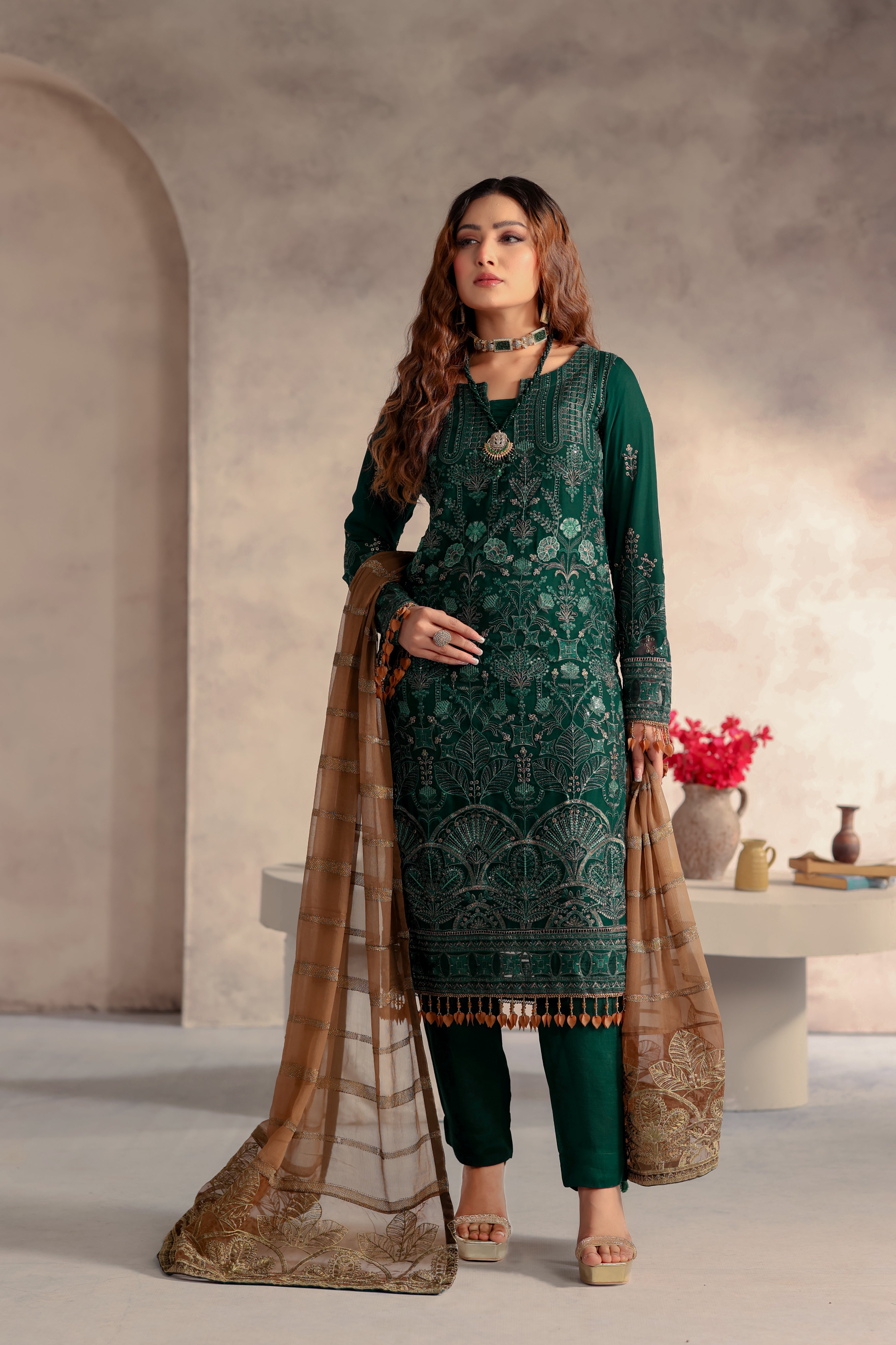 Naaz Bamber Chiffon Formal Suit -NFD-103
