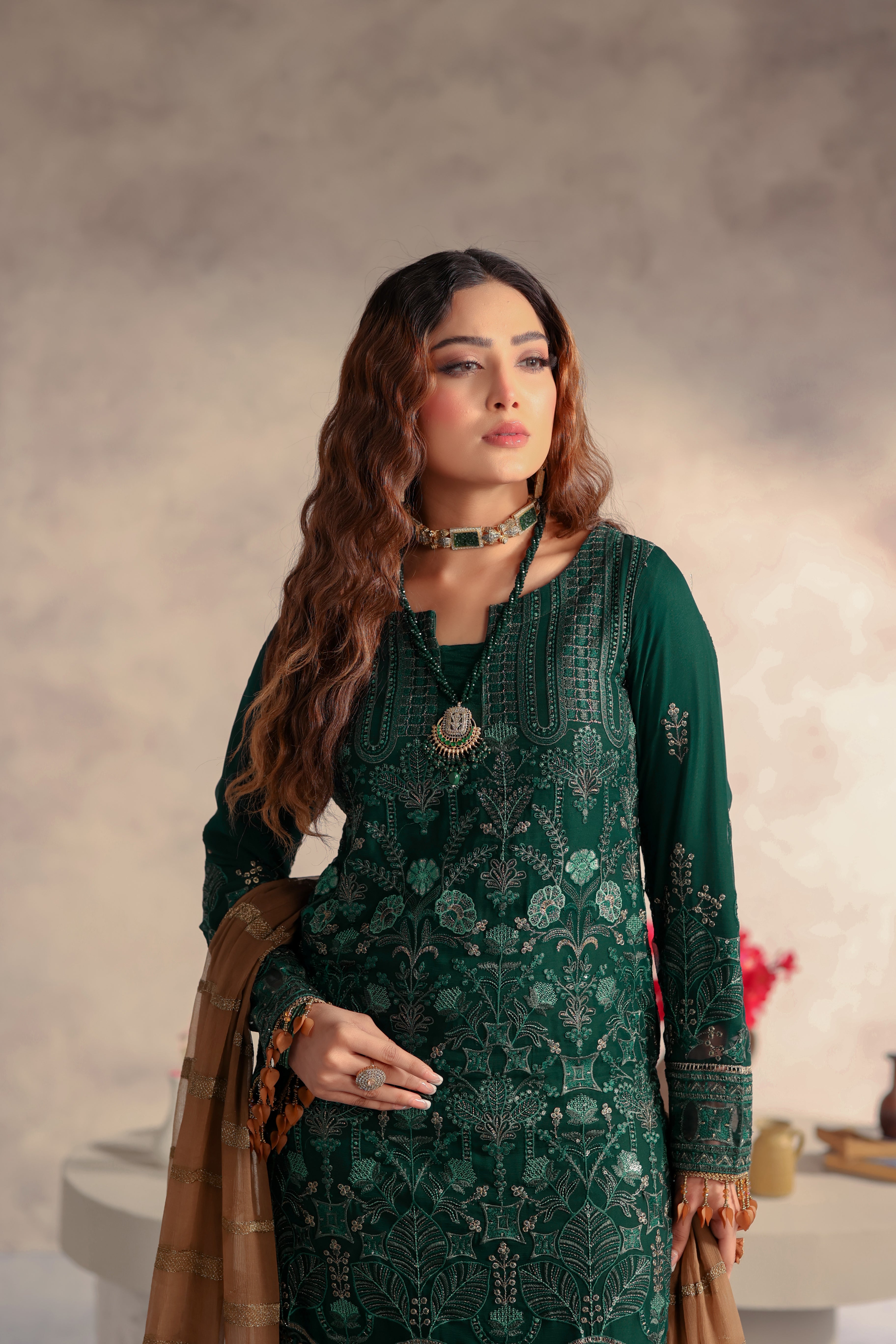 Naaz Bamber Chiffon Formal Suit -NFD-103