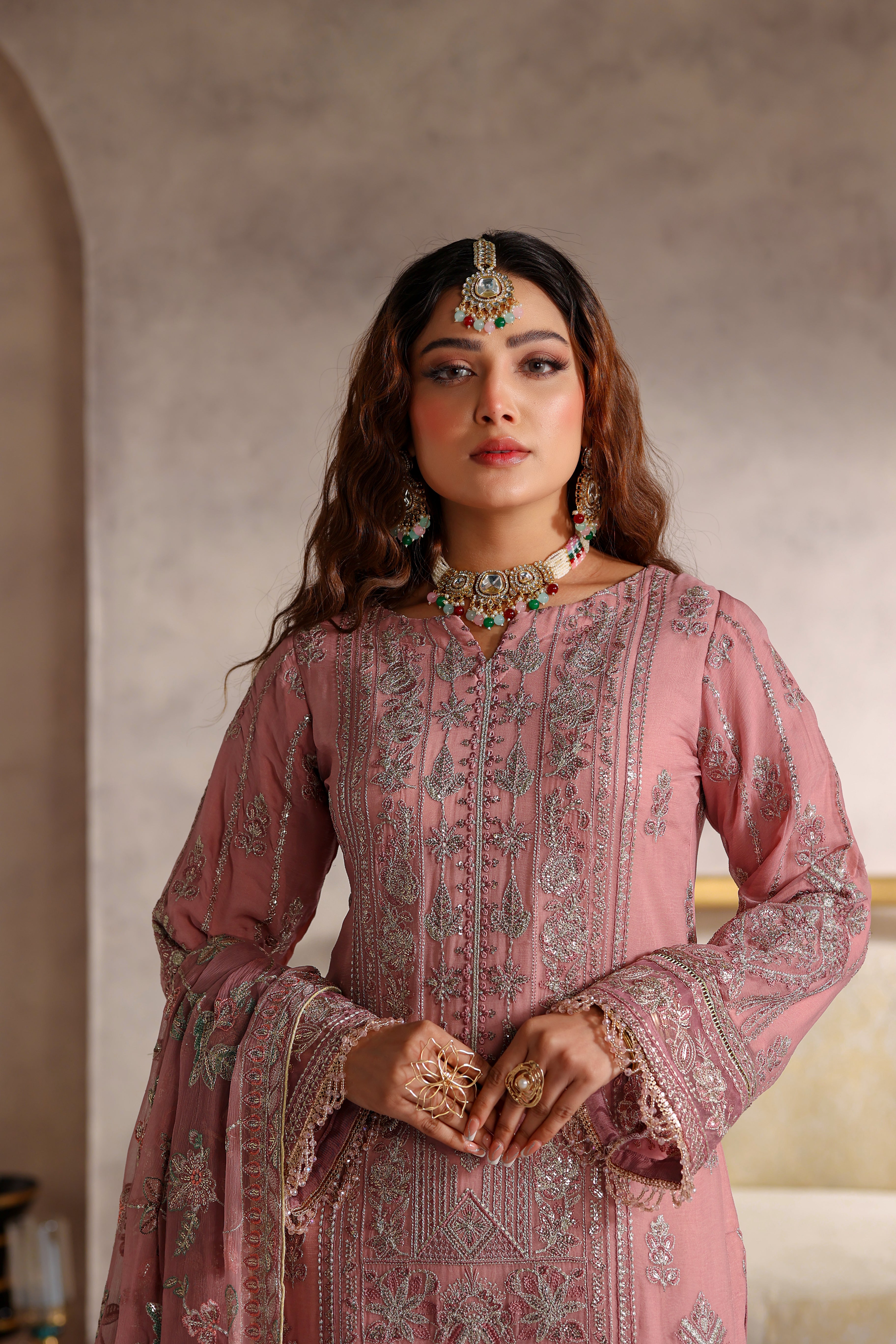 Mehr Bamber Chiffon Formal Suit - NFD-104