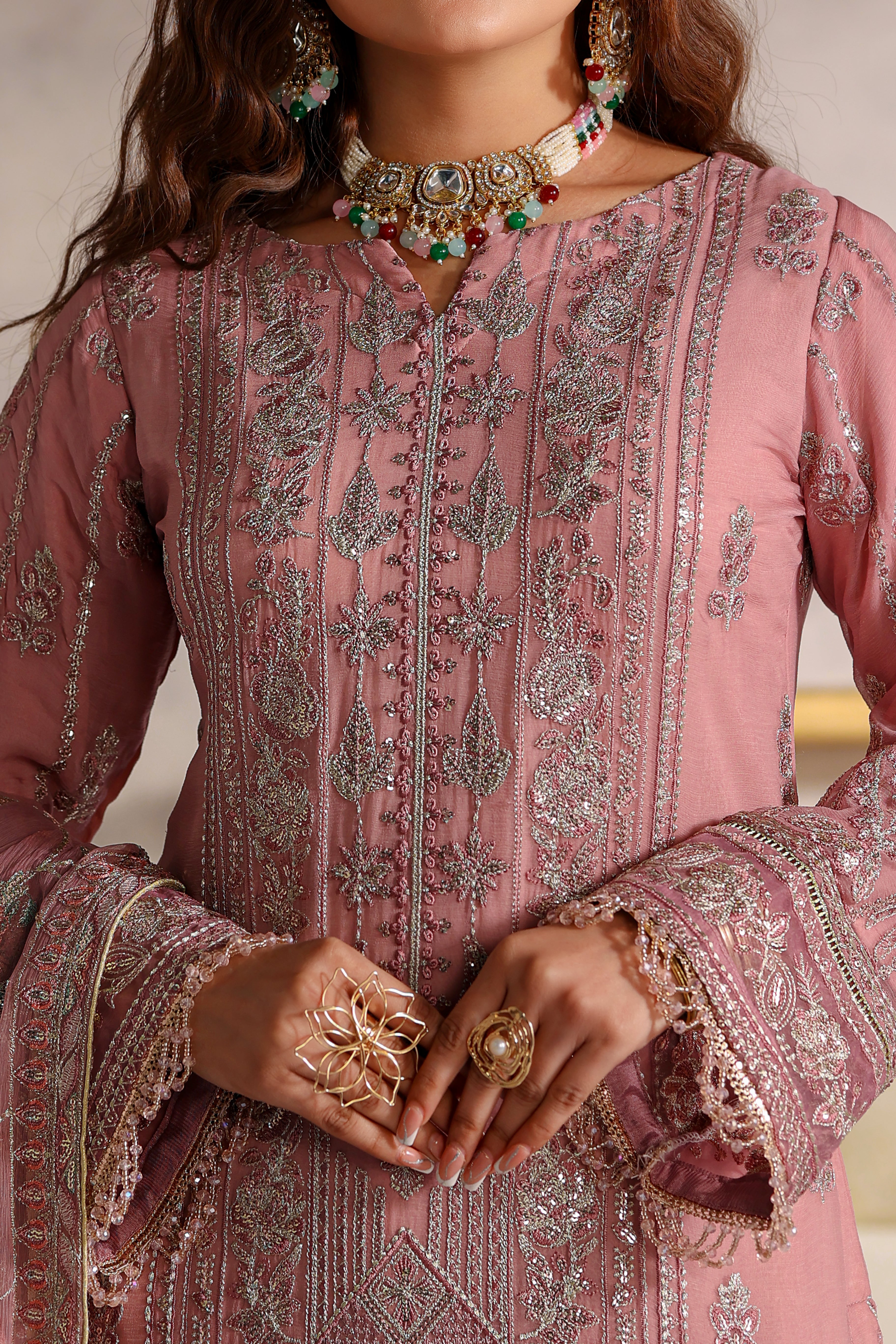 Mehr Bamber Chiffon Formal Suit - NFD-104