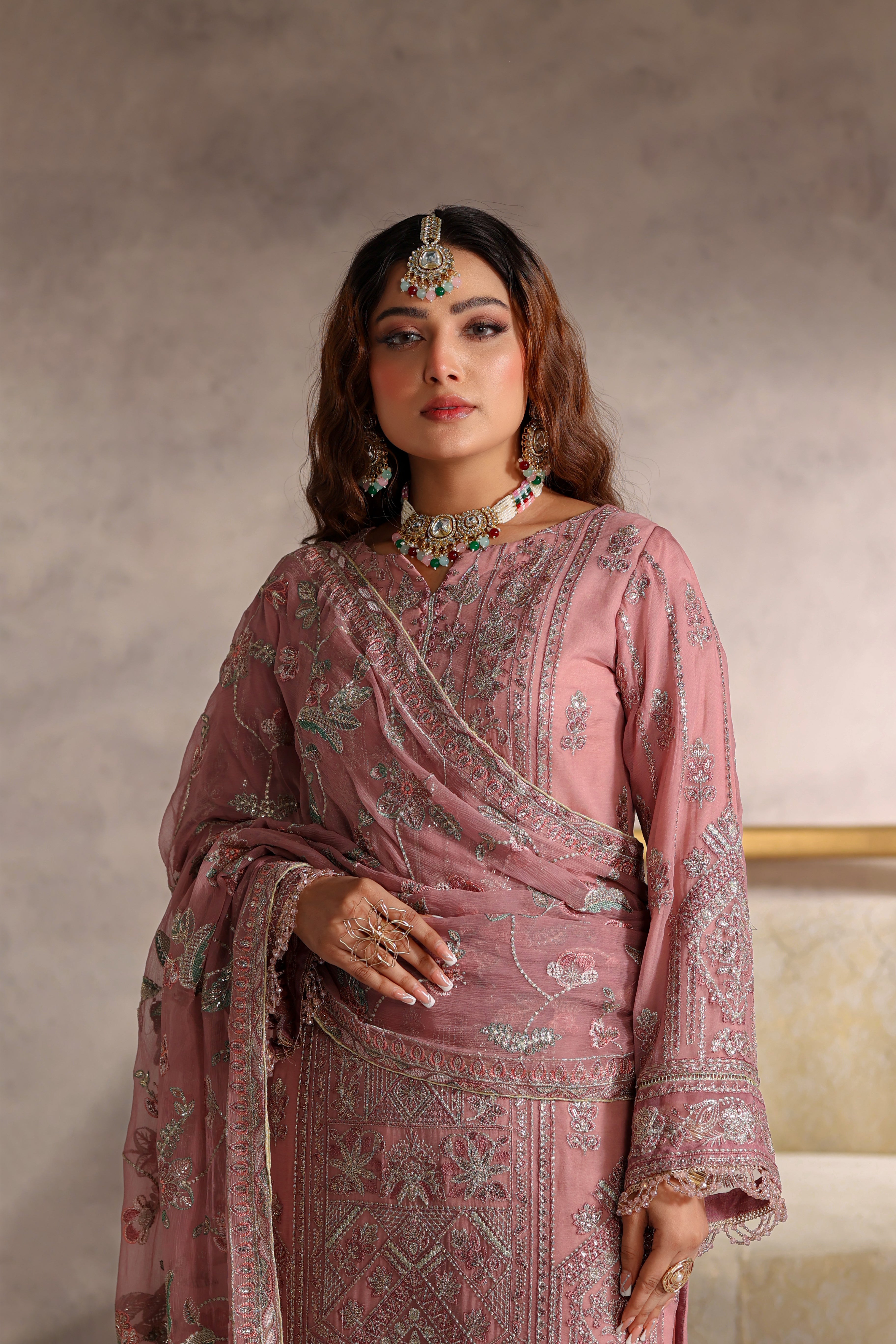 Mehr Bamber Chiffon Formal Suit - NFD-104