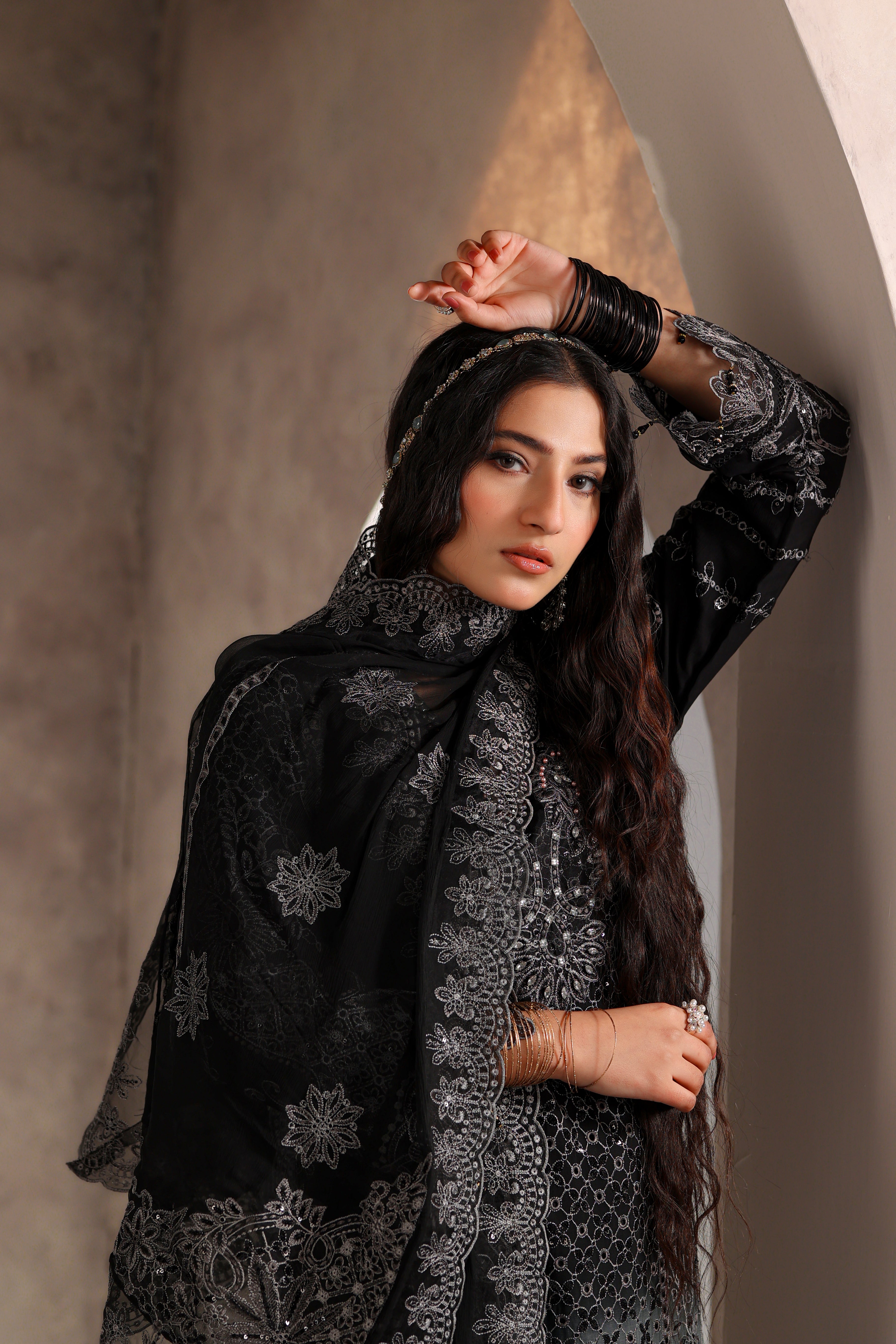 Shahnaz Bamber Chiffon Formal Suit- NFD-201