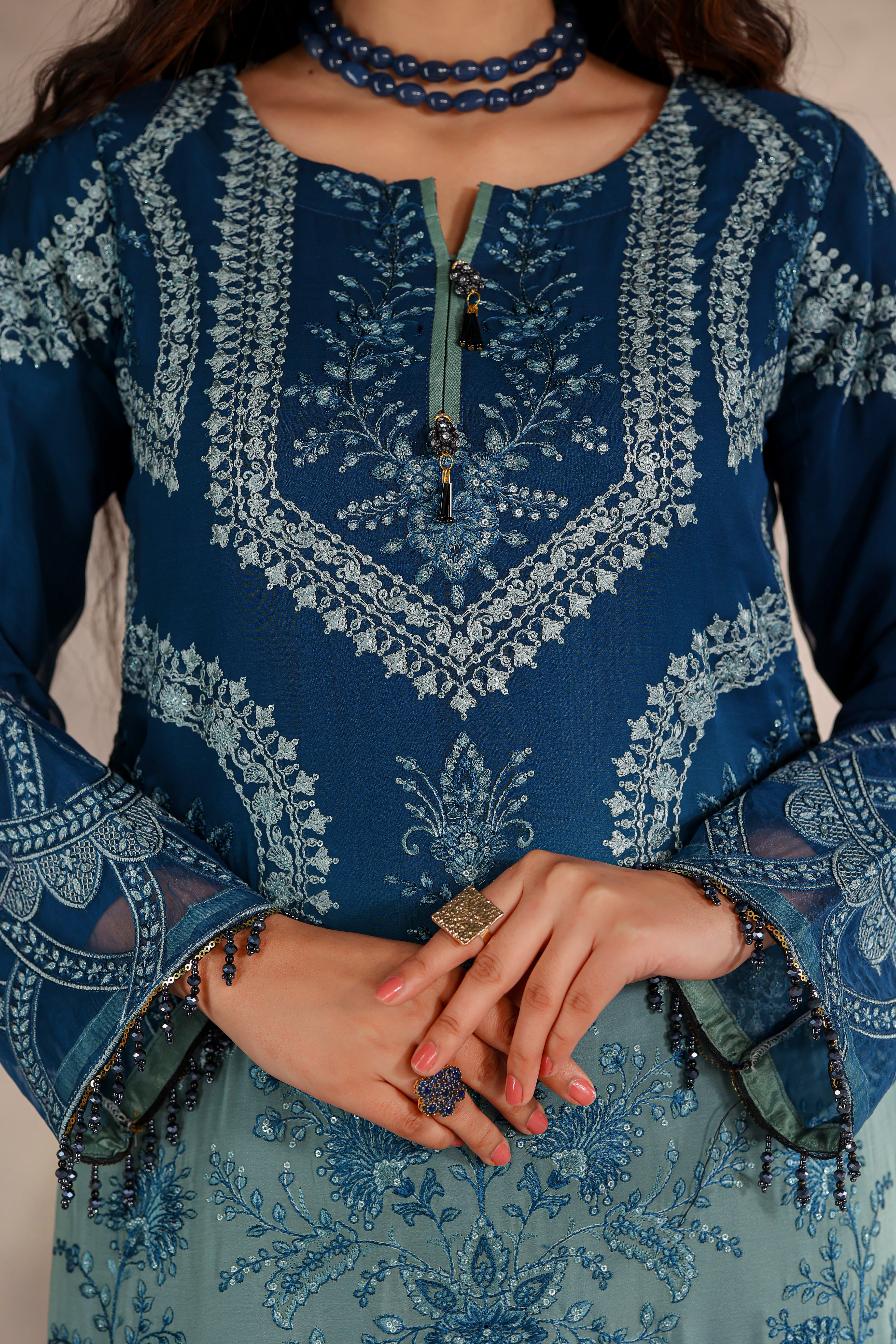 Husna Bamber Chiffon Formal Suit - NFD-303