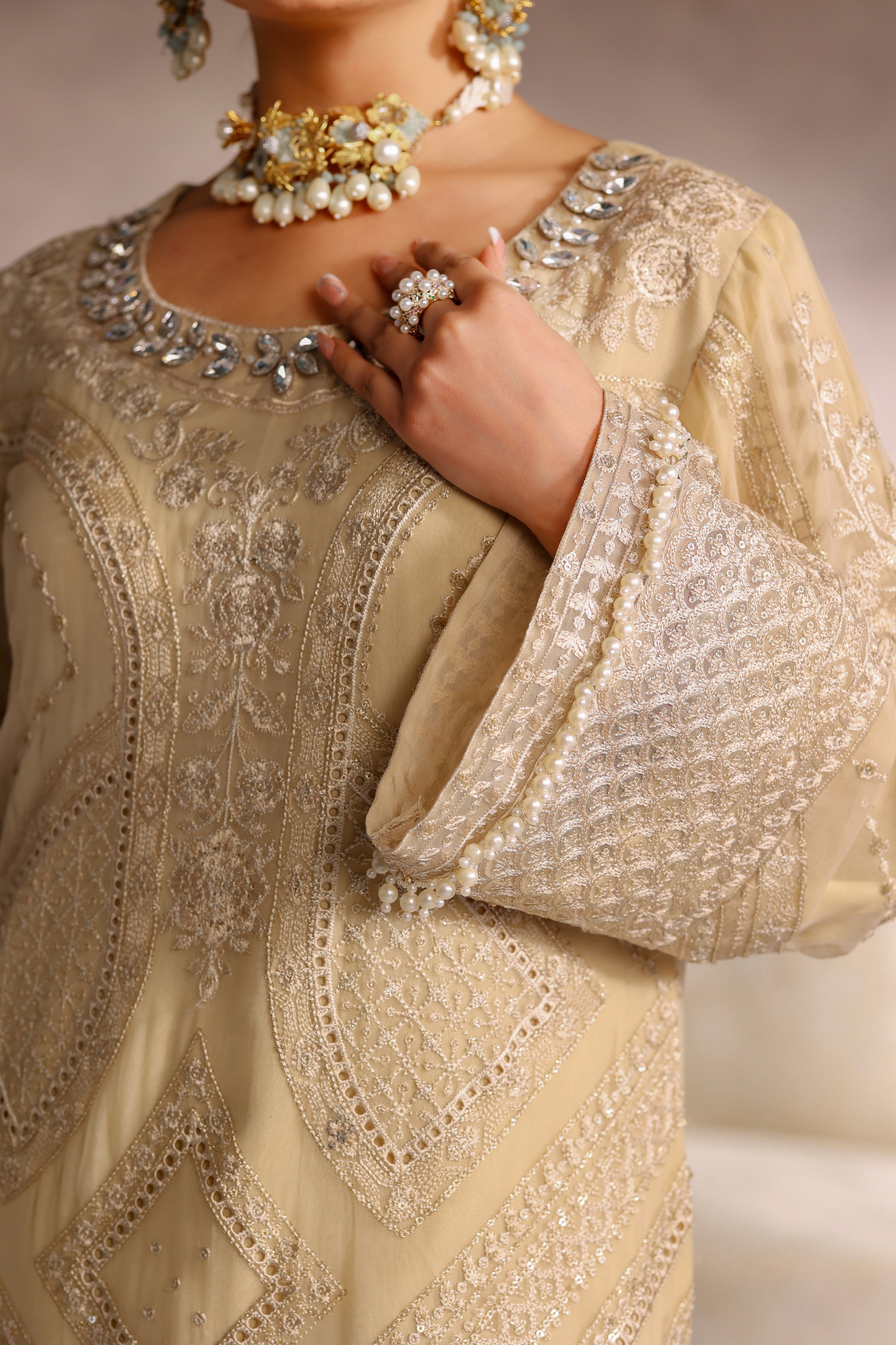 Mahjabeen Bamber Chiffon Formal Suit - NFD-101