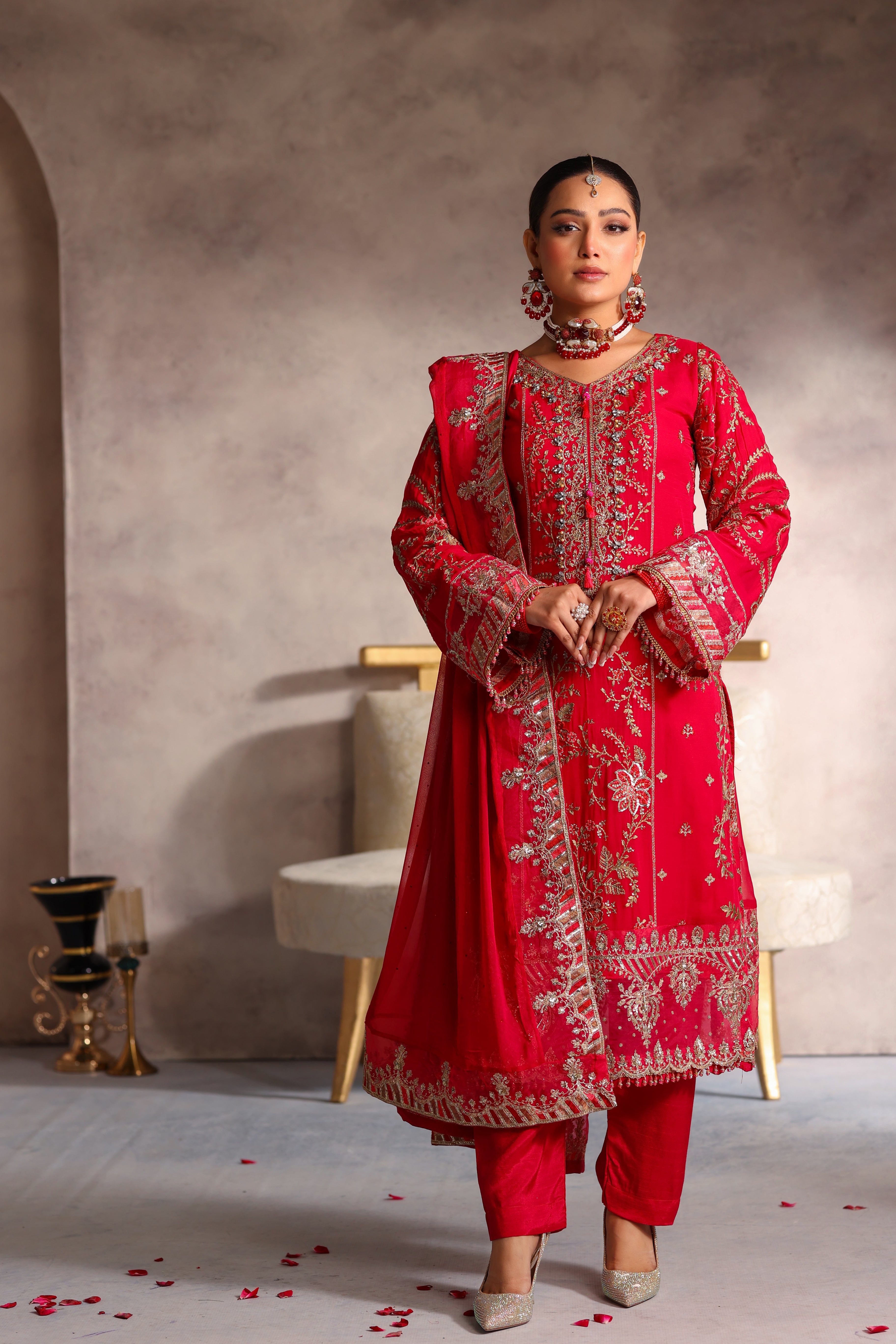 Sitara Bamber Chiffon Formal Suit - NFD-203