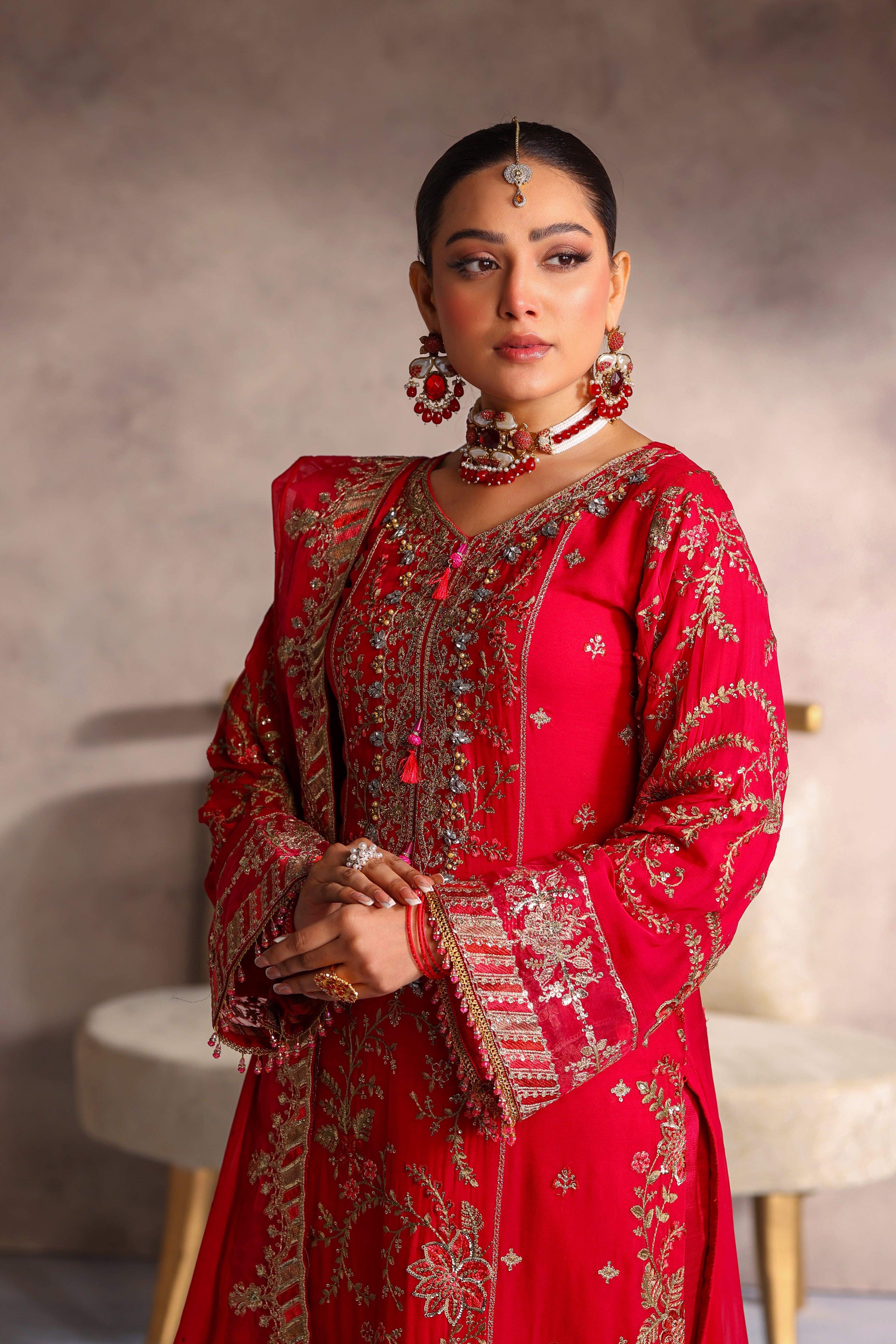 Sitara Bamber Chiffon Formal Suit - NFD-203
