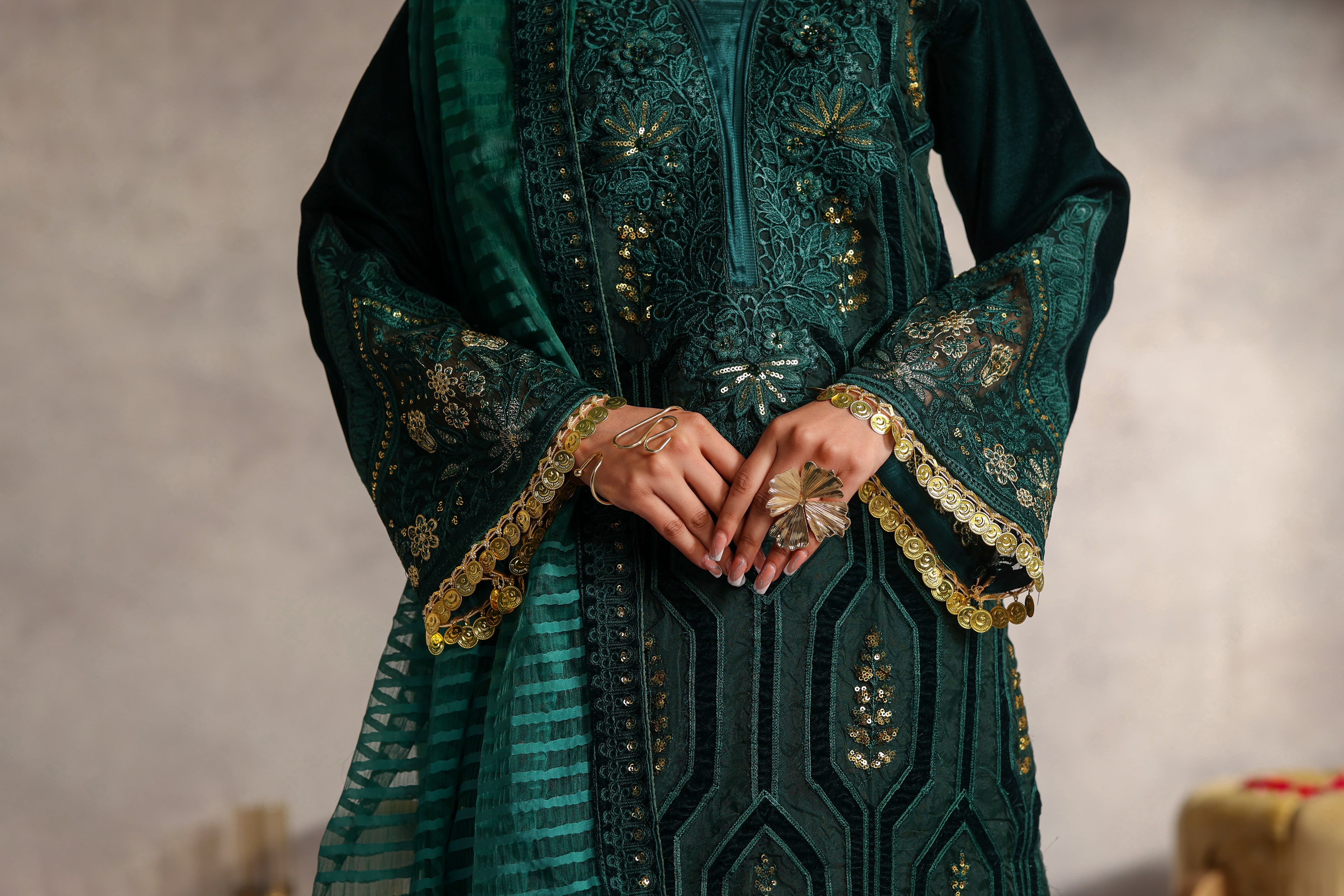 Afsheen Velvet Formal Suit - NFD-205