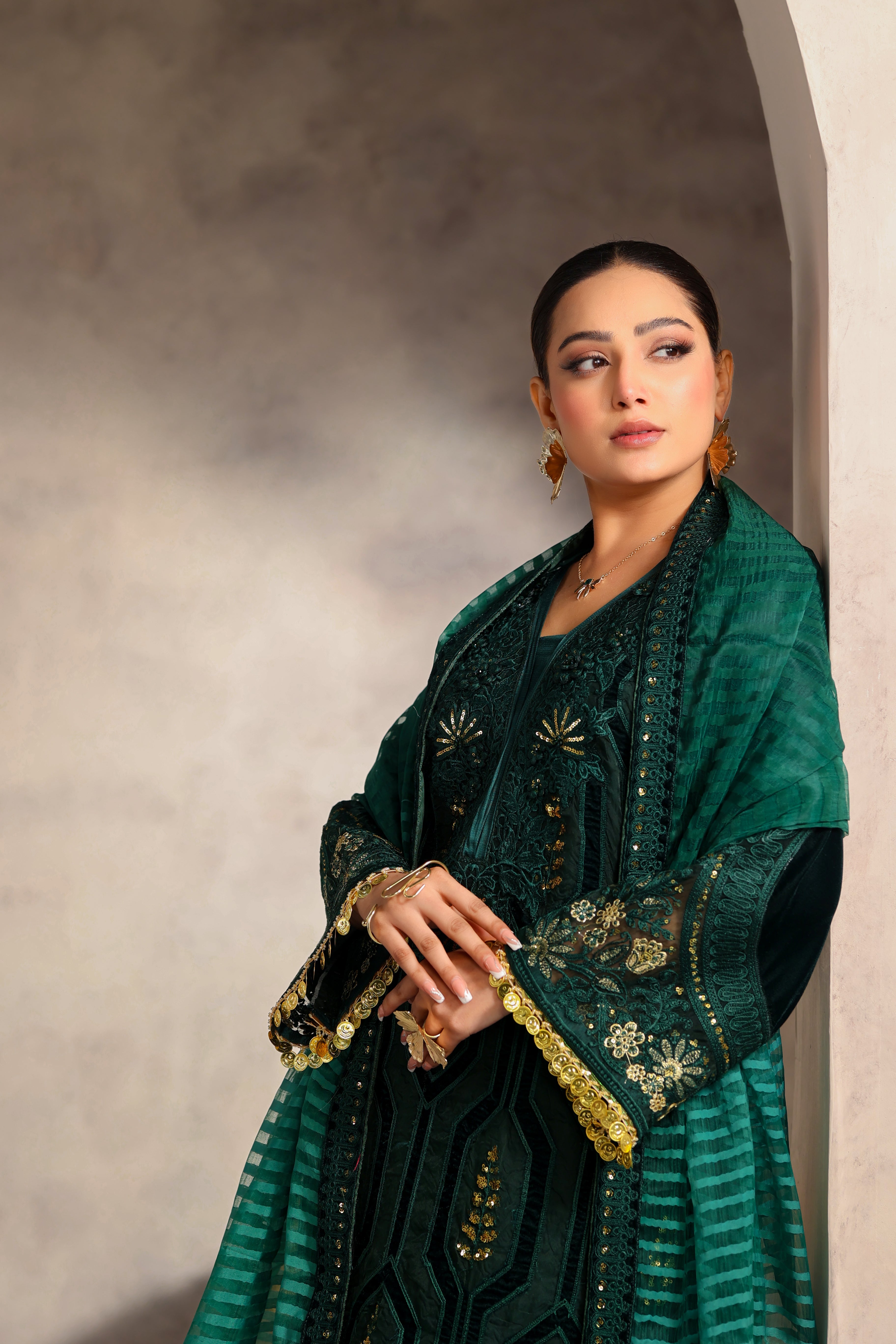 Afsheen Velvet Formal Suit - NFD-205