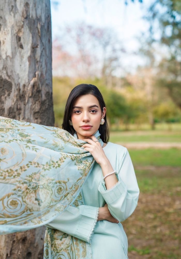 Aafreen Mint – Luxury Lawn 3-Piece Suit (NLC-110-PK)